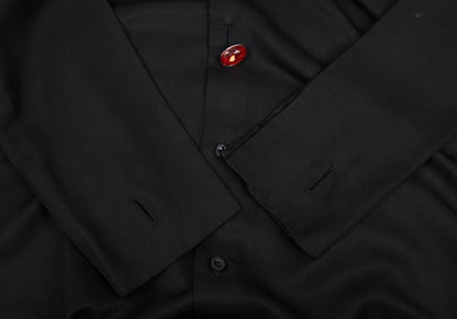Yohji Yamamoto POUR HOMME 03AW Silk Stole Shirt Black Size 3