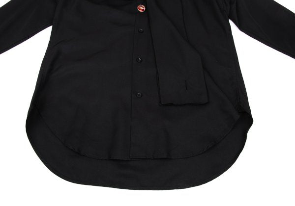Yohji Yamamoto POUR HOMME 03AW Silk Stole Shirt Black Size 3