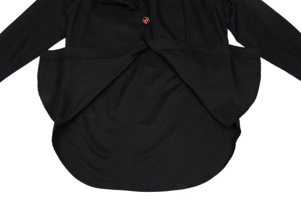 Yohji Yamamoto POUR HOMME 03AW Silk Stole Shirt Black Size 3