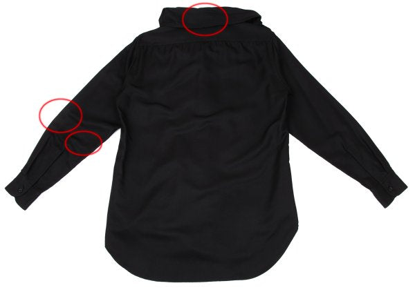 Yohji Yamamoto POUR HOMME 03AW Silk Stole Shirt Black Size 3