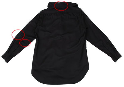 Yohji Yamamoto POUR HOMME 03AW Silk Stole Shirt Black Size 3