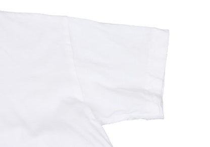 Y's Mixed Material Logo Print T-Shirt White Black Size 2