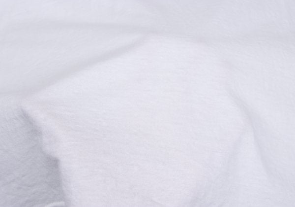 Y's Mixed Material Logo Print T-Shirt White Black Size 2