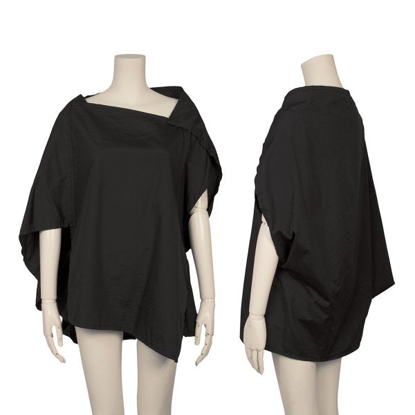 Y's Cotton Asymmetric Blouse Black Size 2