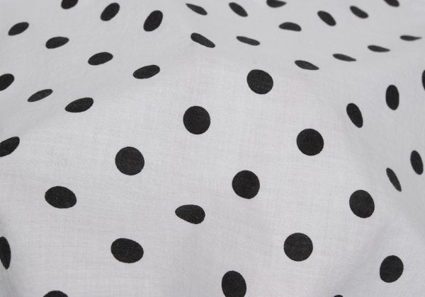 Y's Cotton Dot Print Round Collar Blouse White/Black Size 2