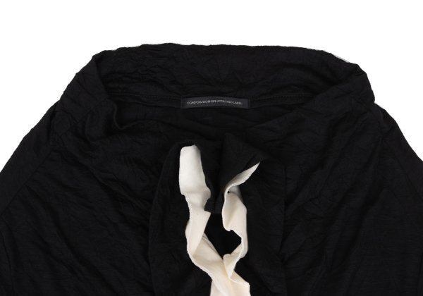 Y's Black Washer-Processed Wool Cardigan Size 2