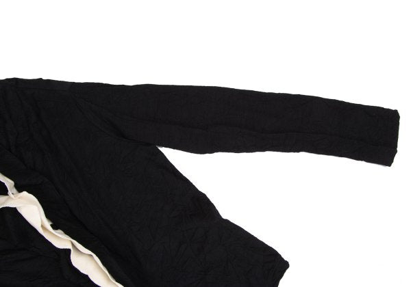 Y's Black Washer-Processed Wool Cardigan Size 2