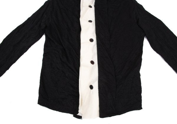Y's Black Washer-Processed Wool Cardigan Size 2