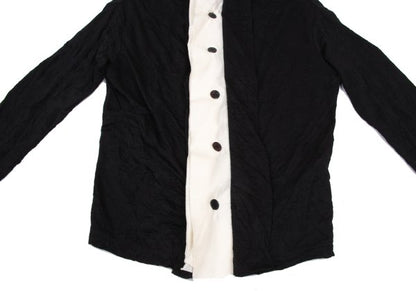 Y's Black Washer-Processed Wool Cardigan Size 2