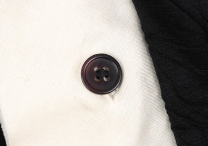 Y's Black Washer-Processed Wool Cardigan Size 2