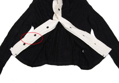 Y's Black Washer-Processed Wool Cardigan Size 2