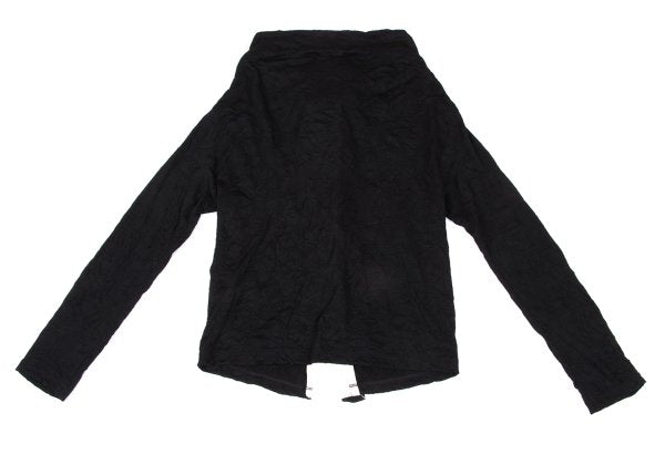 Y's Black Washer-Processed Wool Cardigan Size 2