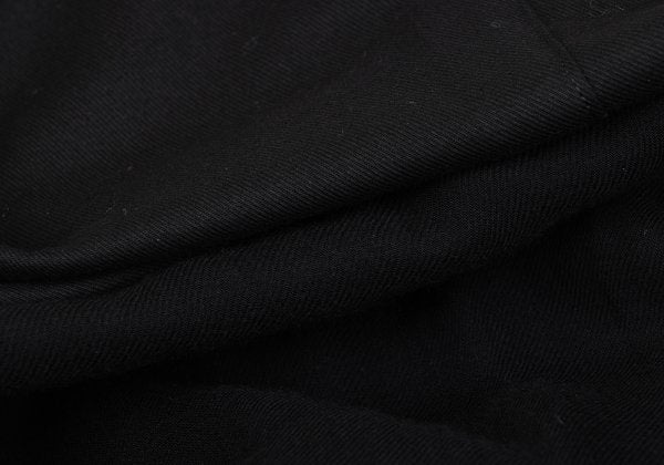 Y's Pleated Wrap Design Sleeveless Dress Black Size 1