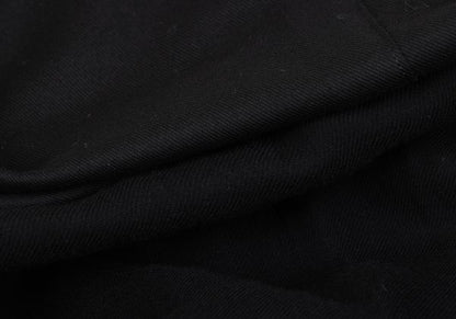 Y's Pleated Wrap Design Sleeveless Dress Black Size 1