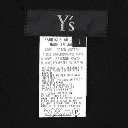 Y's Pleated Wrap Design Sleeveless Dress Black Size 1