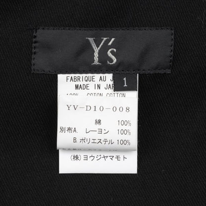 Y's Pleated Wrap Design Sleeveless Dress Black Size 1