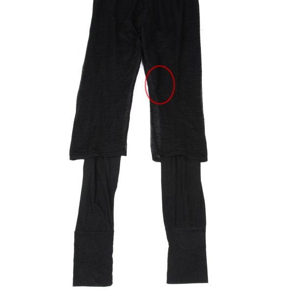 RISMAT by Y's Alpaca Blend Layered Knit Pants Black Size 2