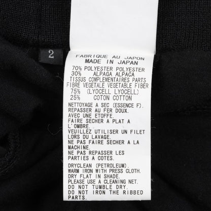 RISMAT by Y's Alpaca Blend Layered Knit Pants Black Size 2