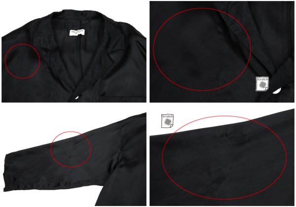 COMME des GARCONS Rayon Satin 3-Button Jacket Black Size M