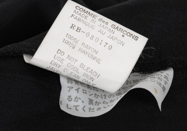 COMME des GARCONS Rayon Satin 3-Button Jacket Black Size M