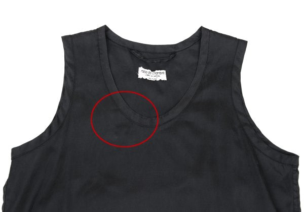 COMME des GARCONS Sleeveless Nylon Blend Top Charcoal Size M
