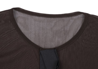 Yohji Yamamoto FEMME Mixed Material Cardigan Brown Size 2