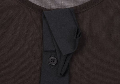 Yohji Yamamoto FEMME Mixed Material Cardigan Brown Size 2