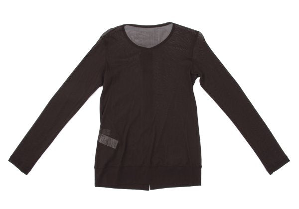 Yohji Yamamoto FEMME Mixed Material Cardigan Brown Size 2