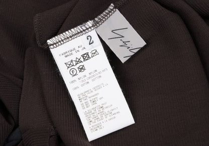 Yohji Yamamoto FEMME Mixed Material Cardigan Brown Size 2