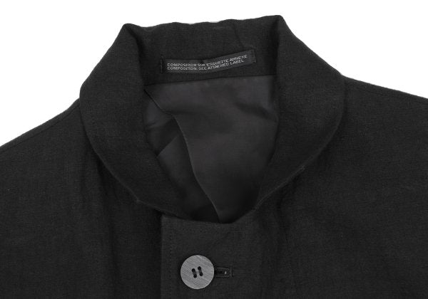 Yohji Yamamoto FEMME Linen Open Shoulder Jacket Black Size 1