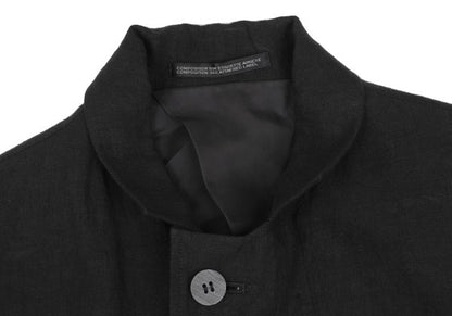 Yohji Yamamoto FEMME Linen Open Shoulder Jacket Black Size 1