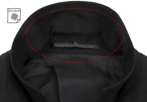 Yohji Yamamoto FEMME Linen Open Shoulder Jacket Black Size 1