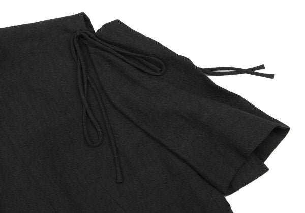 Yohji Yamamoto FEMME Linen Open Shoulder Jacket Black Size 1