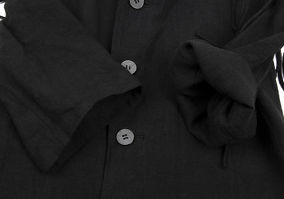 Yohji Yamamoto FEMME Linen Open Shoulder Jacket Black Size 1