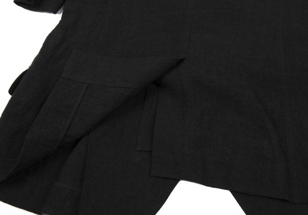 Yohji Yamamoto FEMME Linen Open Shoulder Jacket Black Size 1