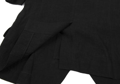 Yohji Yamamoto FEMME Linen Open Shoulder Jacket Black Size 1