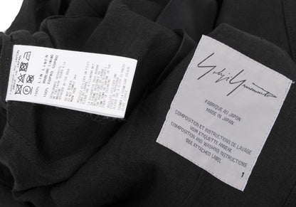 Yohji Yamamoto FEMME Linen Open Shoulder Jacket Black Size 1