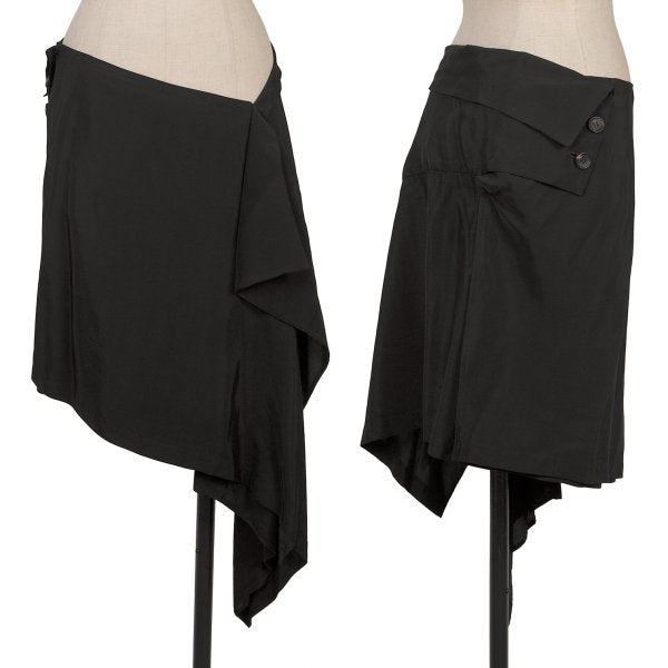 Yohji Yamamoto FEMME 23SS Rayon Side Skirt Black Size 1