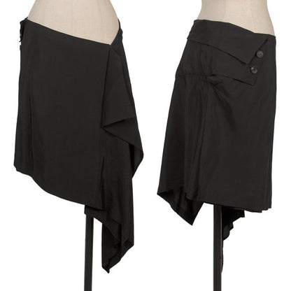 Yohji Yamamoto FEMME 23SS Rayon Side Skirt Black Size 1