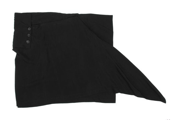 Yohji Yamamoto FEMME 23SS Rayon Side Skirt Black Size 1