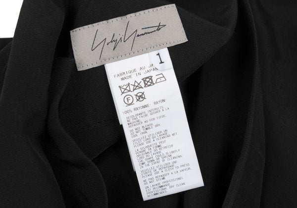 Yohji Yamamoto FEMME 23SS Rayon Side Skirt Black Size 1