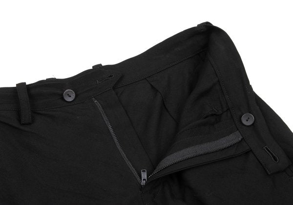Yohji Yamamoto FEMME Tencel Cupro Frayed Shorts Black Size 1