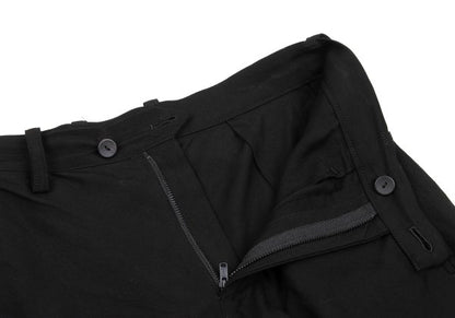 Yohji Yamamoto FEMME Tencel Cupro Frayed Shorts Black Size 1