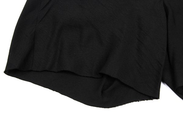 Yohji Yamamoto FEMME Tencel Cupro Frayed Shorts Black Size 1