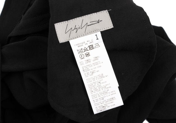 Yohji Yamamoto FEMME Tencel Cupro Frayed Shorts Black Size 1