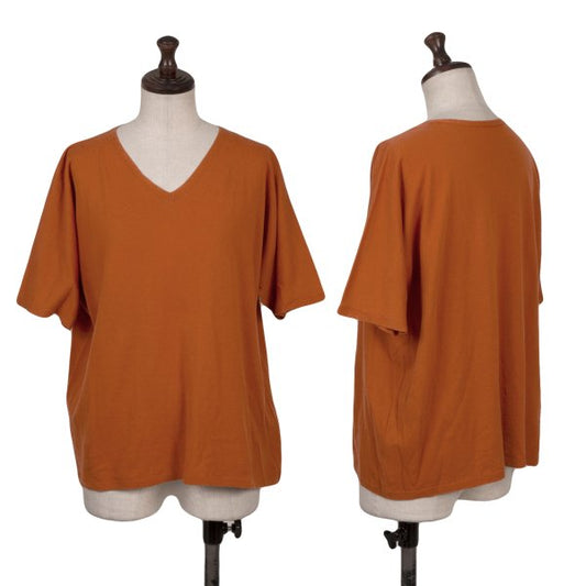 JURGEN LEHL Babaghuri Linen Blend Knit T-Shirt Orange Size M