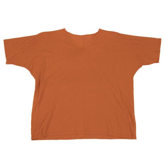 JURGEN LEHL Babaghuri Linen Blend Knit T-Shirt Orange Size M