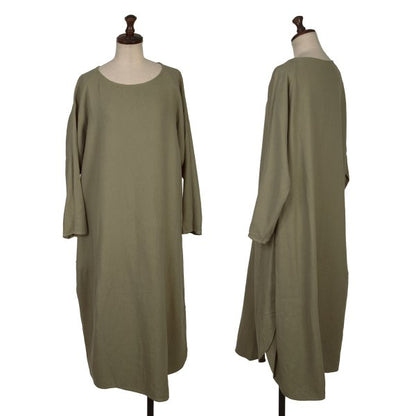JURGEN LEHL Babaghuri Linen Blend Raglan Dress Green Size M
