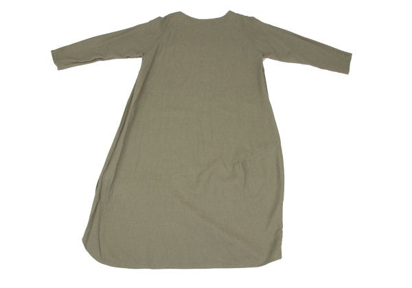 JURGEN LEHL Babaghuri Linen Blend Raglan Dress Green Size M