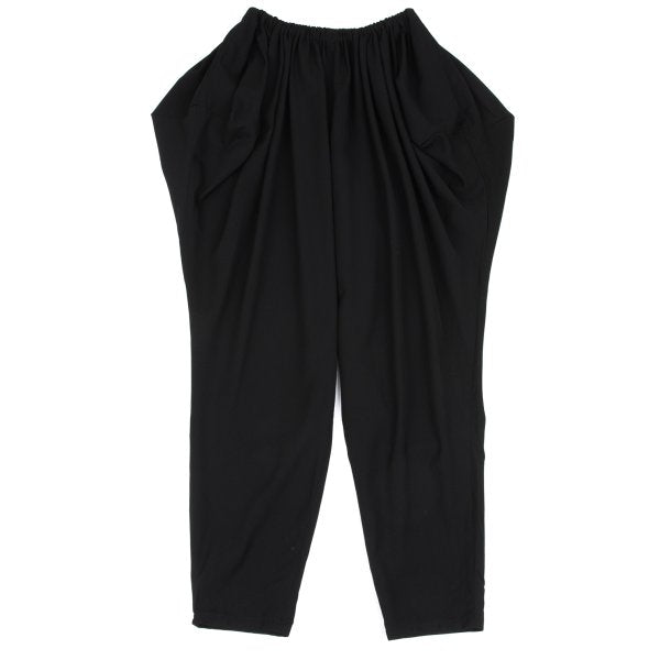 LIMI feu Wool Gabardine Gather Waist Pants Black Size S